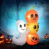 ACEPANO 59.10 In. H Inflatable Halloween Decoration Ghost And Pumpkin For Garden, Lawn, Party & Festival-Orange