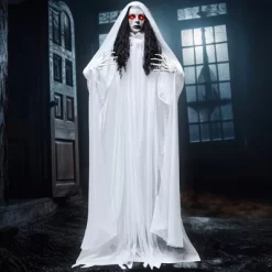 Joyfy 67’’ Halloween Animatronics Standing Bride Ghost Decoration, Life-Size Scary Ghost With Creepy Sound For Yard Lawn Outdoor Indoor Decoration -Halloween Costume Store GUEST 85076dd1 1613 4d7e 868f 411bc0a2425b