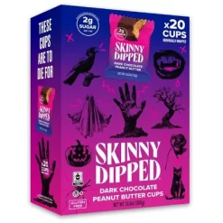 SkinnyDipped Dark Chocolate Peanut Butter Cups Halloween Candy Box - 10.6oz/20ct
