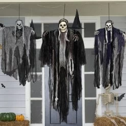 Joyfy 3 Pack Halloween Hanging Ghosts, Hanging Skeleton Grim Reapers For Halloween Outdoor Decorations, Indoor Outdoor Hanging Ghost Decorations -Halloween Costume Store GUEST 87766e94 c1de 42e8 971f ee0f361f9d07