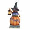 Jim Shore 9.25 In From Dusk Til Dawn Halloween Figurine , Lightweight Halloween Decor Halloween Scene Pumpkin Handcrafted (1PC)