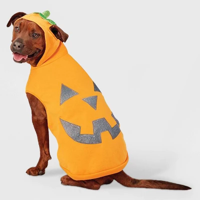 Jack-O'-Lantern Pumpkin Reflective Halloween Hoodie Dog And Cat Costume - Boots & Barkley™ 8 Jack-O'-Lantern Pumpkin Reflective Halloween Hoodie Dog And Cat Costume - Boots & Barkley™ - Image 8