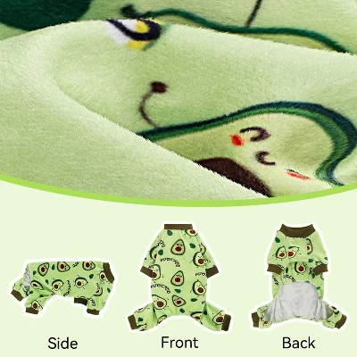 Dog Pajamas Soft Warm VELVET Jumpsuit Cute Animal And Fruit Pet Clothes 4 Dog Pajamas Soft Warm VELVET Jumpsuit Cute Animal And Fruit Pet Clothes - Image 4