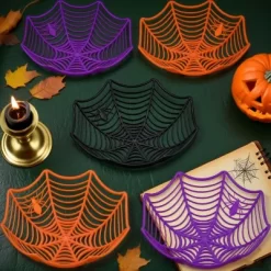 Joyfy 5pcs Halloween Plastic Spider Web Bowls Candy Basket, Candy Bowl Tableware Decorations, Halloween Candy Dish Trick Or Treat Party Supplies -Halloween Costume Store GUEST 90c84cc2 f2e1 45ee 8428 ed0d365efcff