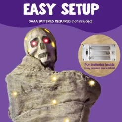 Joyfy 65" Halloween Hanging Cocoon Corpses Props Outdoor, Halloween Decoration Body Prop Corpses Skeleton With Lights&LED Eyes&Sound -Halloween Costume Store GUEST 918cf38b 51fd 45ff bf34 00e8da0f4db7