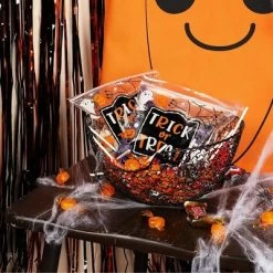 Spooky Central 120-Pack Halloween Treat Favor Bags, Resealable Candy Bag Small Gift Bags (6.5 X 7 In)