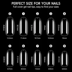 YEVYO Round Gel Fake Nail Tips Full Cover On Fake Nails - 240 PCS -Halloween Costume Store GUEST 936983a0 08da 4214 bcdb 7cdf8a0d9ab9