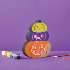 Halloween Craft Lit Paperboard Pumpkins Painting Kit - Mondo Llamaâ„¢