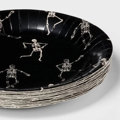 20ct Halloween Dancing Skeleton Dinner Plate - Spritz™ 2 20ct Halloween Dancing Skeleton Dinner Plate - Spritz™ - Image 2