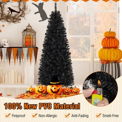 Costway 6 FT Artificial Halloween Tree With 618 Branch Tips 280 Warm White LED Lights 5 Costway 6 FT Artificial Halloween Tree With 618 Branch Tips 280 Warm White LED Lights - Image 5