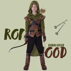 Joyfy Boys’ Robin Hood Halloween Costume - Green Renaissance Robin Outfit Set For Kids Halloween Role Play Dress Up Parties -Halloween Costume Store GUEST 9f6931ca 1f95 4ada a2c9 7e16a88140a0
