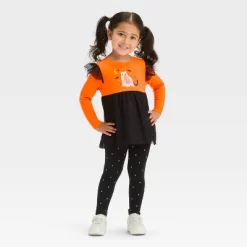 Toddler Girls' Halloween Long Sleeve Cat Set - Cat & Jack™ Orange -Halloween Costume Store GUEST 9f83fc0d 3591 4834 a1f2 e5d8fb27d8df