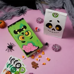 Joyfy Halloween Party Favors 72PCS Halloween Trick Or Treat Candy Bag Pastries Goodie Paper Bags With Stickers For Kids Exchange Supplies 6 Styles -Halloween Costume Store GUEST 9fe46a28 ae27 49b9 8138 d82ecf41dda6