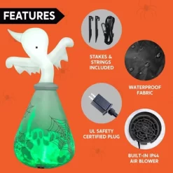 Joyfy 6FT Halloween Inflatable Outdoor Decoration, Inflatable Ghost In The Jar With Projecting For Halloween Party Outdoor Garden Lawn Yard Decoration -Halloween Costume Store GUEST 9ffbbfd1 5fbd 400e 8e4c 867474a952be