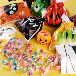 Joyfy 108 PCS Mini Halloween Drawstring Candy Bag, Party Favors Supplies, Goodie Trick Or Treat Bag With 9 Character Designs For Kids Classroom Gifts -Halloween Costume Store GUEST a0f9c420 70f4 4518 88c2 0a22ce9b25bd