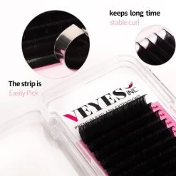 VEYES INC Classic Volume Lash Extensions 0.03-0.20 C CC D Curl 8-20mm Mixed & Single Length Tray Premium Silk Eyelashes Professional Supplies