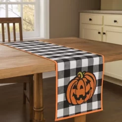 C&F Home Jack-O-Lantern Check Halloween Pumpkin Table Runner 13" X 72" -Halloween Costume Store GUEST a2a2e532 e71d 4c98 805b 87e2bdcaee4c