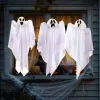 Joyfy 3Pcs Halloween Hanging Ghosts Outdoor Decorations, 27.5in White Flying Ghost Halloween Party Decor For Front Yard Patio Lawn Garden Trees