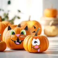 Joyfy 16 Packs Halloween Foam Craft Kit Pumpkin Decor Stickers, Halloween Party Favors School Games Gifts For Kids, Arts Activities Party Supplies -Halloween Costume Store GUEST a404bcae 3d57 4c06 b07c 3077514ed7db