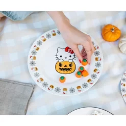 Silver Buffalo Sanrio Hello Kitty Pumpkin Boo 10.5-Inch Ceramic Dinner Plate -Halloween Costume Store GUEST a51859b6 3938 4c9e af0c 2be7f321be5f