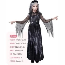 Joyfy Girls Princess Costume Halloween, Elegant Black Dress Halloween Costumes Outfit With Headband For Kids Halloween Ghost Role Play Party -Halloween Costume Store GUEST a69551f3 1e43 4d9c 8e05 e1cdcc3df4af