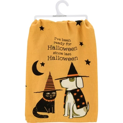 Primitives By Kathy Ready For Halloween Kitchen Towel - 28" X 28" 3 Primitives By Kathy Ready For Halloween Kitchen Towel - 28" X 28" - Image 3