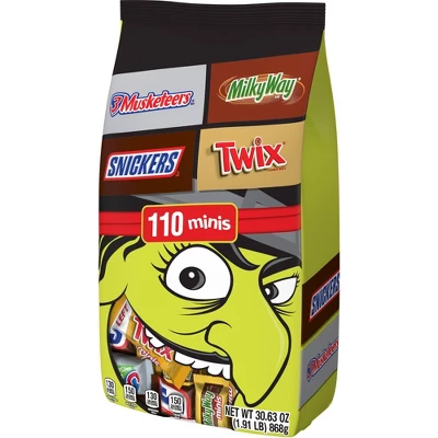 Mars - Twix, Snickers, Milky Way, 3 Musketeers Bulk Halloween Candy Variety Bag - 30.63oz/110ct 9 Mars - Twix, Snickers, Milky Way, 3 Musketeers Bulk Halloween Candy Variety Bag - 30.63oz/110ct - Image 9