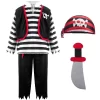 Joyfy Halloween Baby RolePlay Costume, Halloween Pirate Costume, Infant Pirate Outfit Set For Halloween Dress Up Party