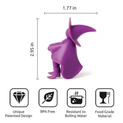 OTOTO Agatha Spoon Holder And Steam Releaser Silicone Spoon Rest Purple -Halloween Costume Store GUEST ae02e821 8058 4509 ade9 05b30de8c743