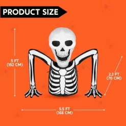 Joyfy 5.5 FT Halloween Inflatables Outdoor Decorations, Inflatable Skeleton Ground Breaker With LEDs For Halloween Party Yard Garden Lawn Decorations -Halloween Costume Store GUEST af737179 21ac 46f0 b2b8 ef5af0bc99ed