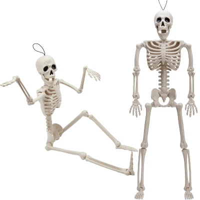Joyfy 1/2 PCS 24" Posable Skeleton Halloween Decorative Props For Indoor/Outdoor Halloween Decorations, Graveyard Haunted House Spooky Scene Party 8 Joyfy 1/2 PCS 24" Posable Skeleton Halloween Decorative Props For Indoor/Outdoor Halloween Decorations, Graveyard Haunted House Spooky Scene Party - Image 8
