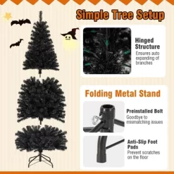 Costway 6 FT Artificial Halloween Tree With 618 Branch Tips 280 Warm White LED Lights 16 Costway 6 FT Artificial Halloween Tree With 618 Branch Tips 280 Warm White LED Lights -Halloween Costume Store GUEST b051a337 ff3e 4153 83b2 390cfd3c6c36