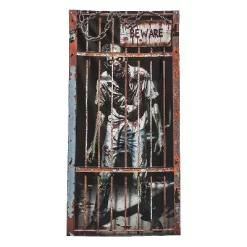 ATC 6 Ft 6 3/4" Zombie Locked Cage Door Curtain Halloween Decoration