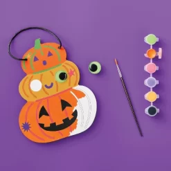 Halloween Craft Jack-O-Lantern Canvas Painting Kit - Mondo Llamaâ„¢