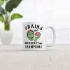 Crazy Dog Brains The Breakfast Of Champions Mug Funny Halloween Undead Zombie Cup-11oz