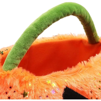 Spooky Central Plush Jack-O-Lantern Trick Or Treat Bag For Halloween Party Decorations (10 X 8.75 In) 3 Spooky Central Plush Jack-O-Lantern Trick Or Treat Bag For Halloween Party Decorations (10 X 8.75 In) - Image 3