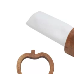 C&F Home Pumpkin Premium Acacia Wood Decorative Napkin Rings Set Of 4