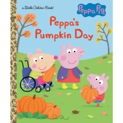 Peppa's Pumpkin Day - By Golden Books (Hardcover)