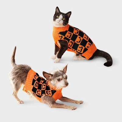 Pumpkin Faces Dog And Cat Sweater - Boots & Barkley™ 6 Pumpkin Faces Dog And Cat Sweater - Boots & Barkley™ - Image 6