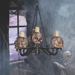 14 1/2" - 5 Ft. Light-Up 3-In-1 Skull Candelabra Plastic Halloween Decoration -Halloween Costume Store GUEST bb1567c0 b04f 4089 b9de bad91c593f24