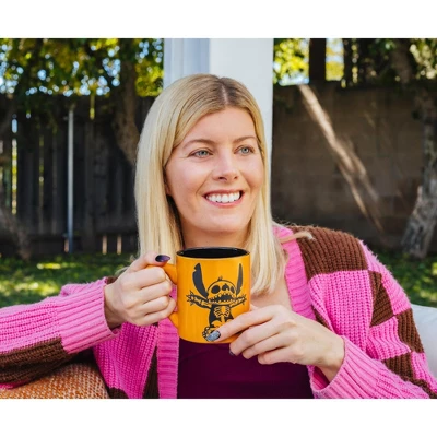 Silver Buffalo Disney Lilo & Stitch Skeleton Wax-Resist Ceramic Pottery Mug | 14 Ounces 7 Silver Buffalo Disney Lilo & Stitch Skeleton Wax-Resist Ceramic Pottery Mug | 14 Ounces - Image 7