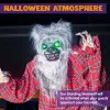 Joyfy 63'' Halloween Standing Werewolf Outdoor Decoration, Life Size Animated Ghost With LED Eyes And Sound Haunted House Props For Lawn Yard Patio