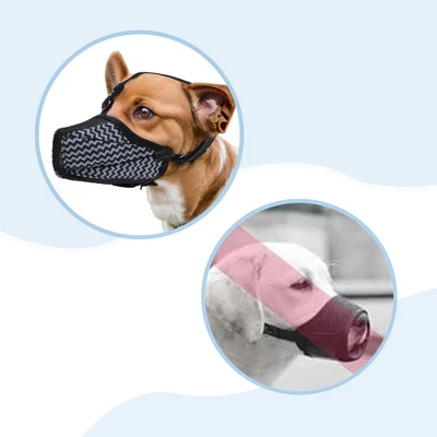 Unique Bargains Dog Muzzle With Reflective Adjustable Strap Gray 1 Pc 2 Unique Bargains Dog Muzzle With Reflective Adjustable Strap Gray 1 Pc - Image 2