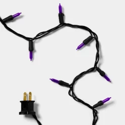 100ct LED Smooth Halloween Mini String Lights Purple - Hyde And EEK! Boutique™: Indoor/Outdoor, UL Listed, 21ft -Halloween Costume Store GUEST bfd2b774 1086 478b 914a 26f8a3a227f1