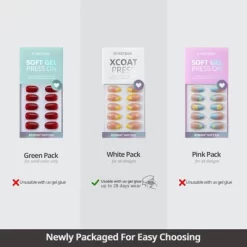 BTArtbox Press-On Nails - Radiant Ribbons - M Almond - 30ct -Halloween Costume Store GUEST bff5f1ad 67fc 40bd b067 2e4a178a8e4a 1