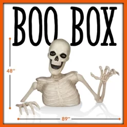 BOO BOX Halloween 48" Groundbreaking Skeleton, White - Scary Outdoor Halloween Decorations For Yard -Halloween Costume Store GUEST c3c87198 0dbd 4839 badc 16f4a6ce4668