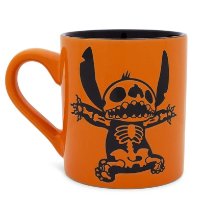 Silver Buffalo Disney Lilo & Stitch Skeleton Wax-Resist Ceramic Pottery Mug | 14 Ounces 1 Silver Buffalo Disney Lilo & Stitch Skeleton Wax-Resist Ceramic Pottery Mug | 14 Ounces