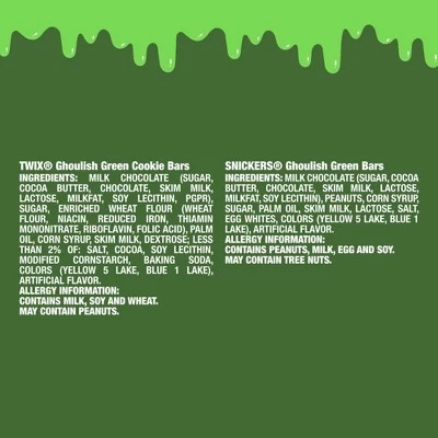 Mars Snickers, Twix Halloween Ghoulish Green Chocolate Candy Fun Size Assortment - 20.13oz/35ct 6 Mars Snickers, Twix Halloween Ghoulish Green Chocolate Candy Fun Size Assortment - 20.13oz/35ct - Image 6