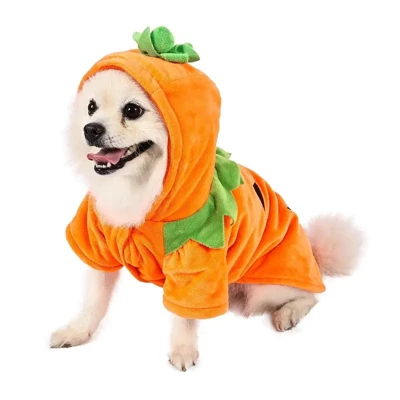 Dog Hoodie Cute Funny Halloween Style Pumpkin Cosplay Costume Warm Puppy Fleece Clothes 2 Dog Hoodie Cute Funny Halloween Style Pumpkin Cosplay Costume Warm Puppy Fleece Clothes - Image 2