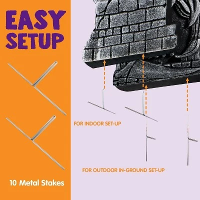 Joyfy 5Pcs 17" Halloween Foam RIP Graveyard Tombstones Decorations, Headstones Graveyard Cemetery Gravestones Prop With 12 Stakes, Yard Lawn Garden 4 Joyfy 5Pcs 17" Halloween Foam RIP Graveyard Tombstones Decorations, Headstones Graveyard Cemetery Gravestones Prop With 12 Stakes, Yard Lawn Garden - Image 4